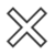 Ex3 icon: the outline of a cross mark