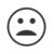 Frown1 icon: the outline of a face with an open frowning mouth