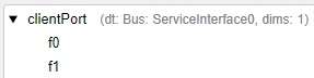 Service interface name next to port name