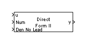 Transfer Fcn Direct Form II Time Varying block