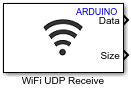 WiFi UDP Receive block