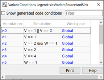 variant condition legend