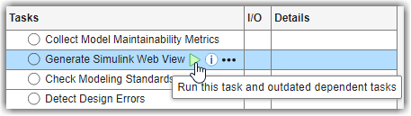 Mouse pointing to run button to run this task and outdated dependent tasks