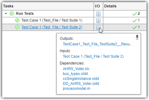 Process Advisor UI showing two test cases with the same name in different test suites