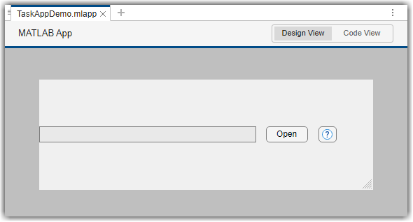 TaskAppDemo file in App Designer