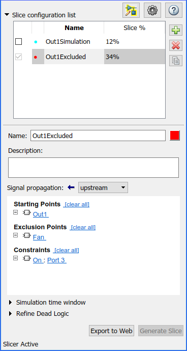 Model Slicer showing Constraint on Port 3