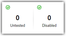 Widgets showing count of untested and disabled tests