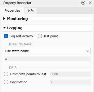 Log self activity in the Property Inspector.