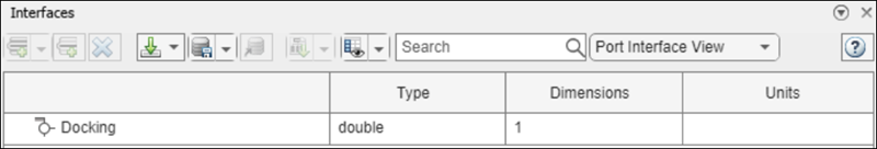 The owned value type in the Interface Editor for the Docking port.