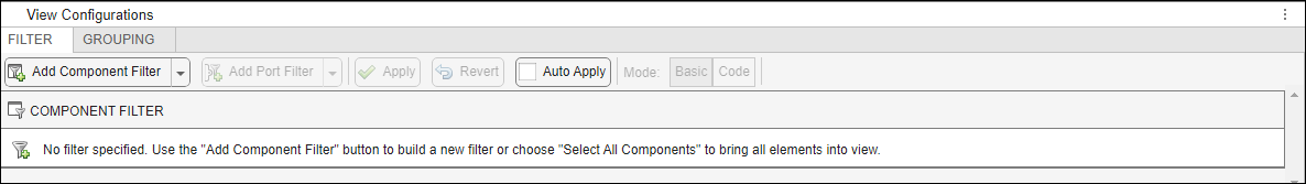 View Configurations pane.