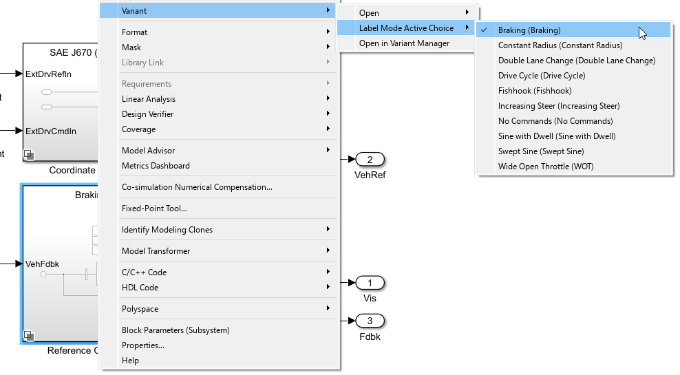 Reference generator variant set to braking