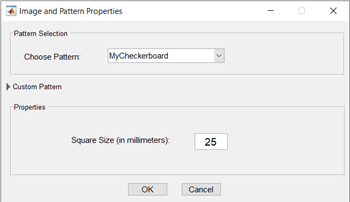 Images and Pattern Properties UI panel.