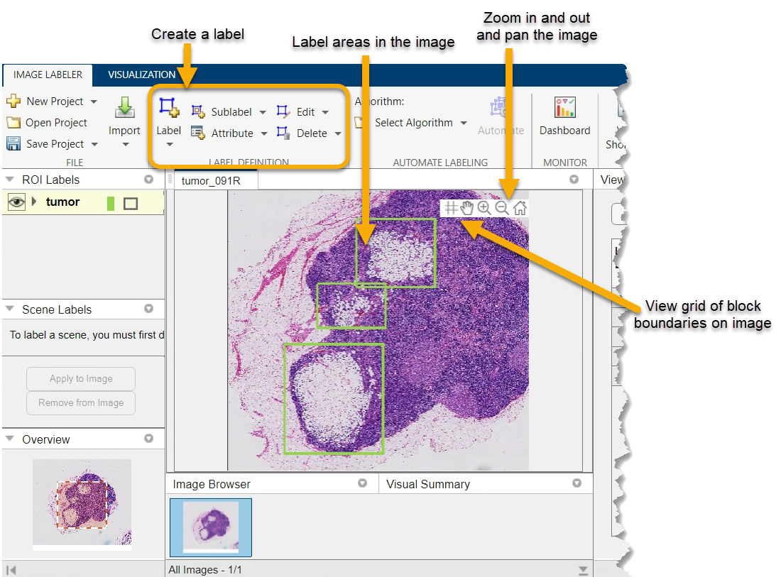 How to label a blocked image in the Image Labeler.