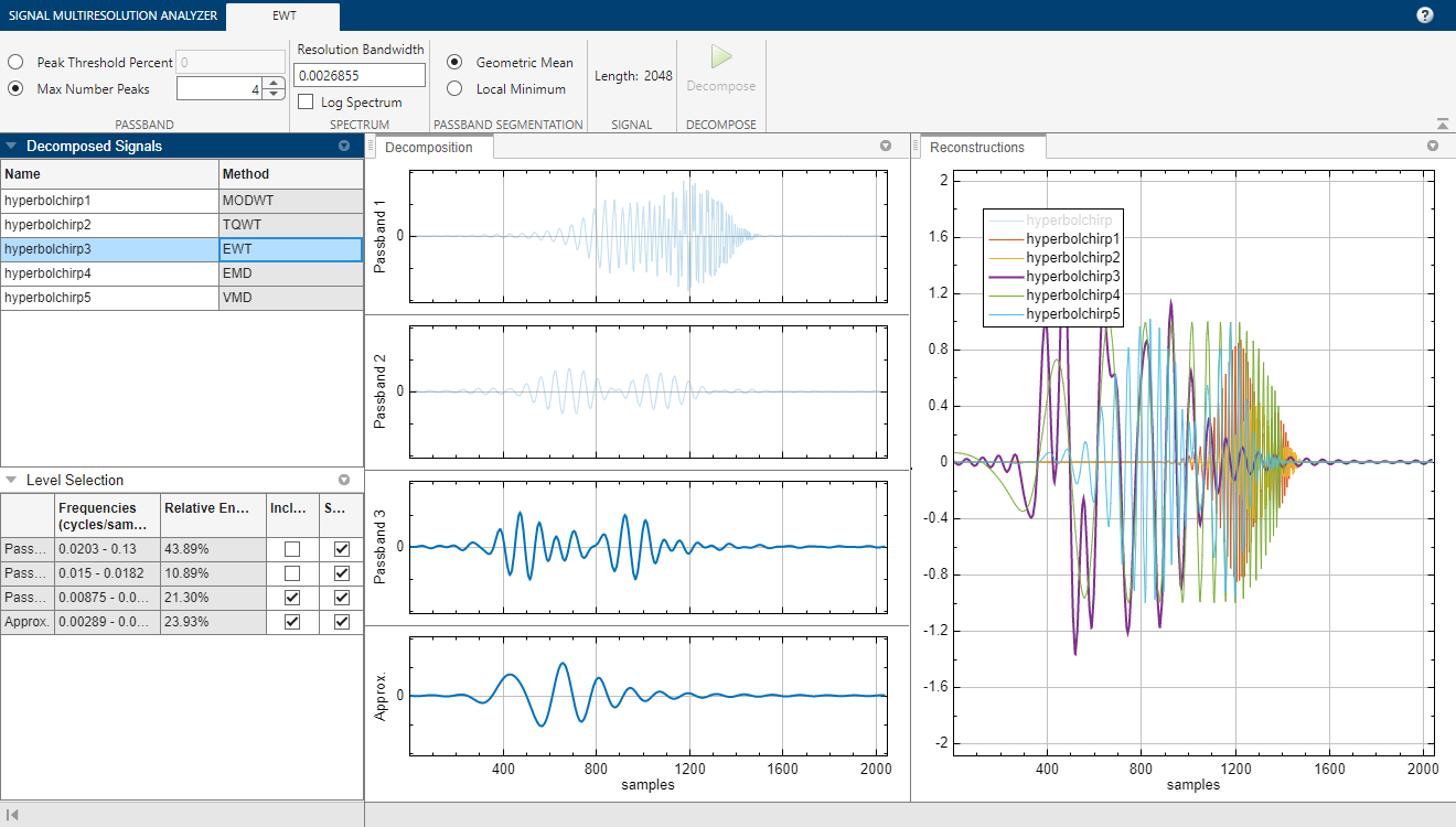 Signal Multiresolution Analyzer app