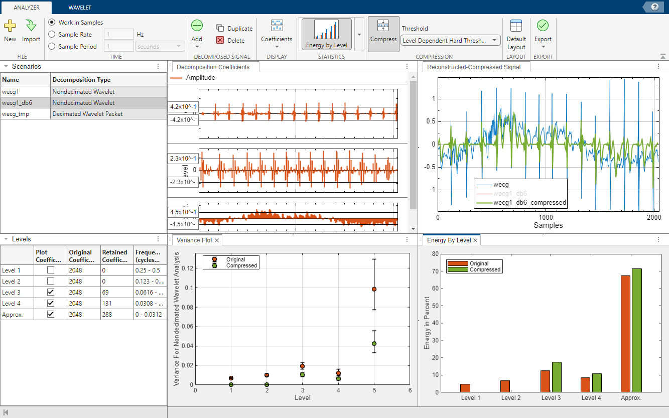 Wavelet Signal Analyzer app