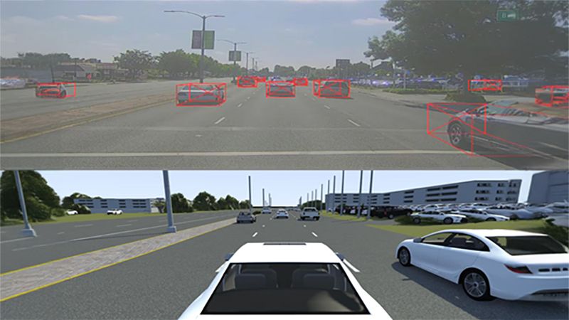 Generated scenarios with ego and target actor trajectories.