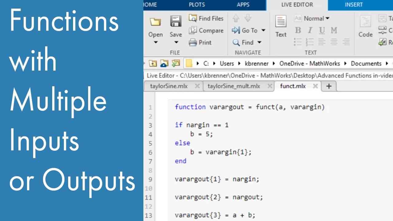 Managing Code in MATLAB: Functions of Variable Numbers of Inputs and ...