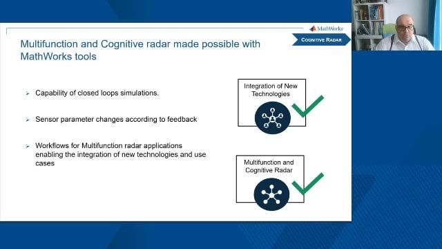 Webinar will discuss about the new generation of radars mounted on airplane platforms. We will speak about the challenges that such projects have, how to deal with them and the tools that Mathworks provide to fulfill your project goals.