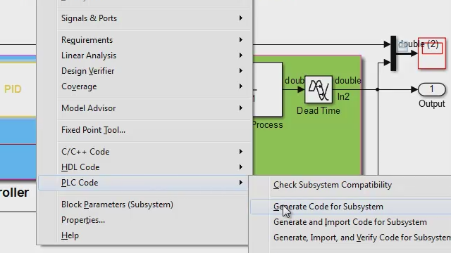 PLC や PAC 向け IEC 61131 のテキストが Simulink PLC Coder™　で生成できます。